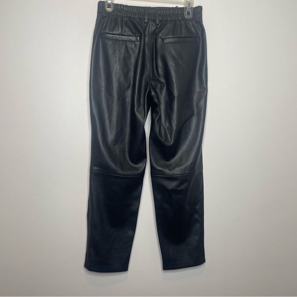 ZARA Black Vegan Faux Leather Pleated Front Pants Size M Blogger Favorite NWT - Picture 13 of 16